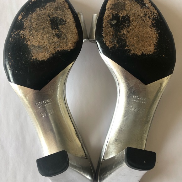 Vintage Gucci Silver Mule Sandals - Picture 7 of 9